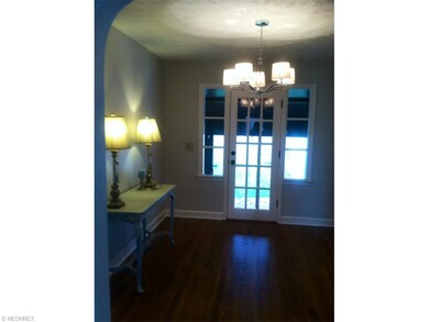Lovely dining room with refinished hardwood floors