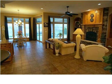 Gas fireplace and built in shelves