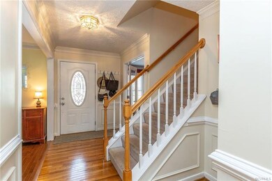 Gorgeous picture frame molding and large closet in