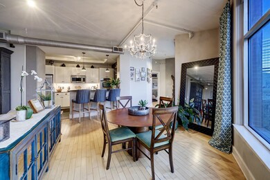 Spacious and full of charm, the dining room is out