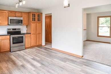 Subway tile backsplash and a pantry.