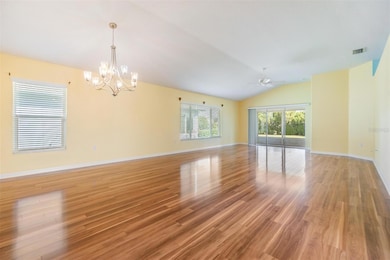 A grand, large great room with dining area