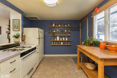 Kitchen View with Back Door to the Right