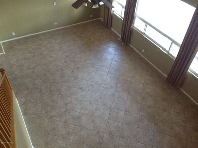 great room with tile floors
