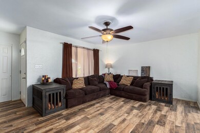Living Area with Wood Like Tile Floors