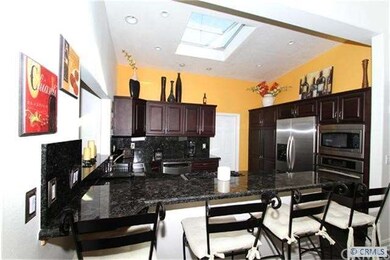 One view of the kitchen.  Note the skylight.  It's