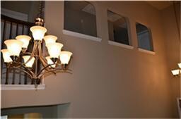 Open cathedral ceilings to second floor.