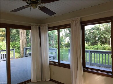 Three-season room has access from the dining room and the deck.