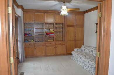 Custom oak built-in cabinets