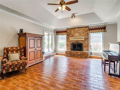 Living room one with fireplace