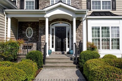 Stamped concrete front porch