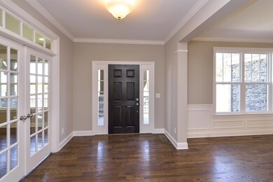 Entry with Mahogany wood door 