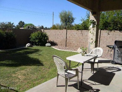Covered patio and play area