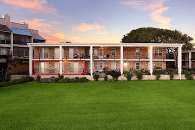 Red outline depicts condo location