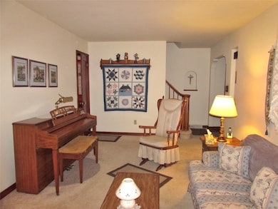 back across the living room