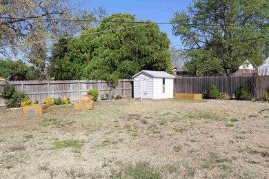 view of backyard shed