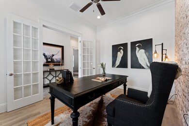 French doors for privacy.