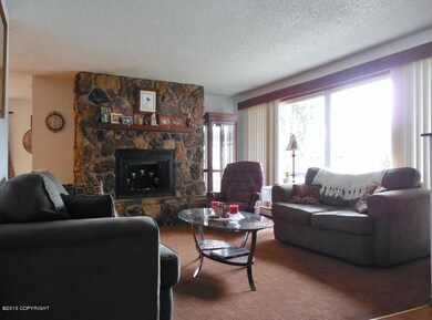 Living Room w/Wood Burning Fireplace!