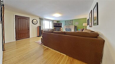 Living room with hardwood flooring