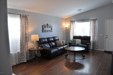 Beautiful dark wood laminate floors
