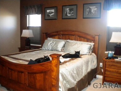 Master suite is private and split from other bedro