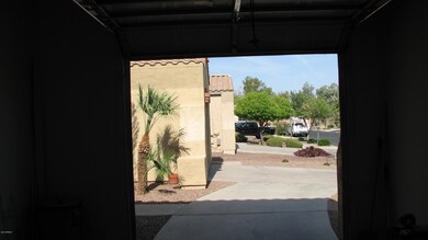 View from single garage