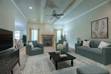 living room updated by virtual staging