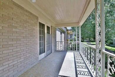 Balcony overlooking courtyard