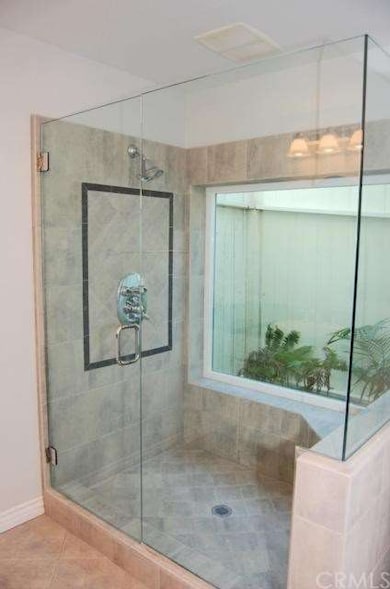 Custom shower with View to private garden