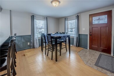 Dining area, front door
