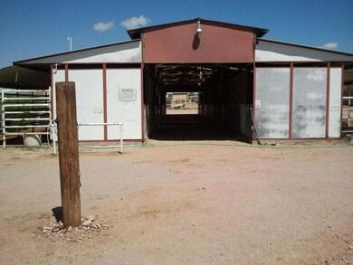 front view of barn