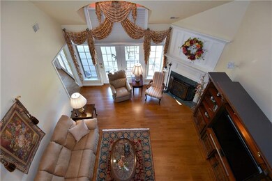 Great Room:  Corner fireplace with gas logs and pr