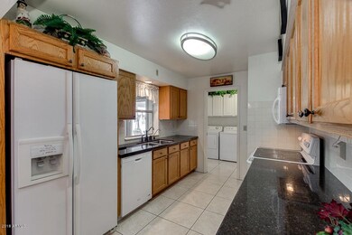 Kitchen with granite counters