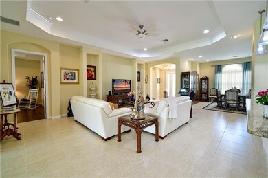 Great Room plan, trey ceilings, crown molding