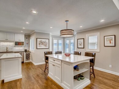 View of the custom breakfast bar.