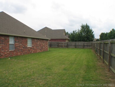 Large open side yard.