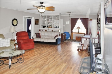 Living room looking towards entry