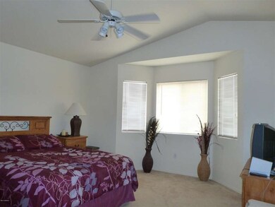 Master bedroom with bay window