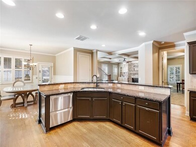 Kitchen with light hardwood / wood-style floors, s