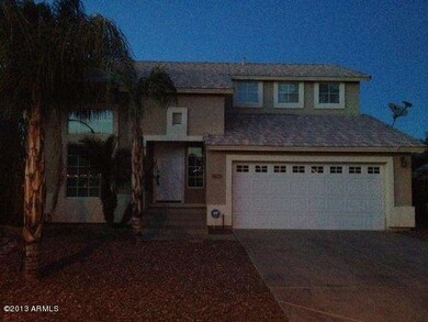 front of home at night