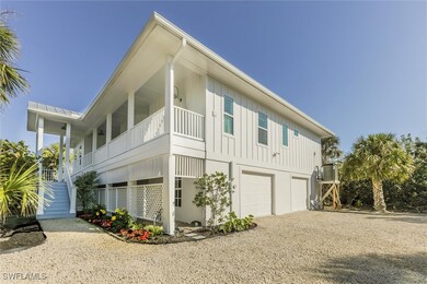 View of home's exterior featuring a garage and a b