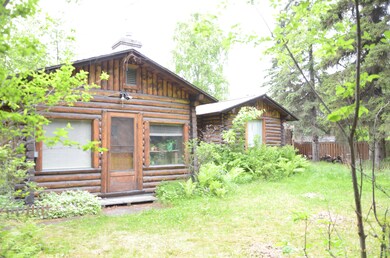 Front of log home