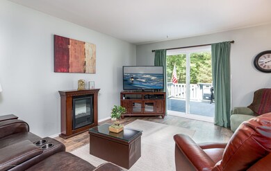 Living room with new Pella sliders