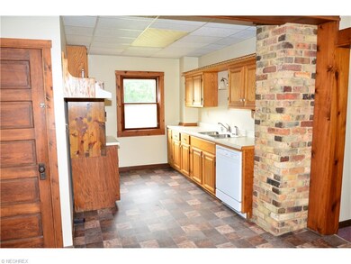 Brick Chimney adds to the charm of the kitchen