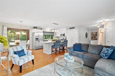 Living room opens to kitchen and breakfast room!