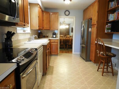 Newer stainless steel stove, frig and microwave.  