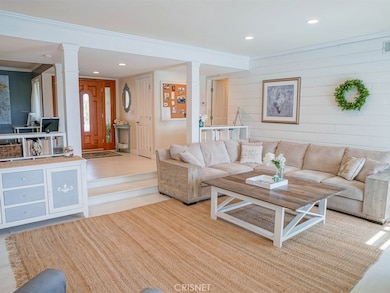 Looking back up to the dining room nd entry