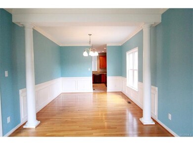 View from formal living room looking into dining r