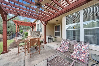 View of patio featuring outdoor dining area, fenc