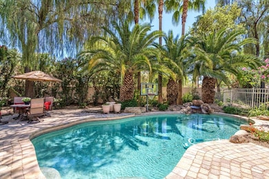 Pool with waterfall